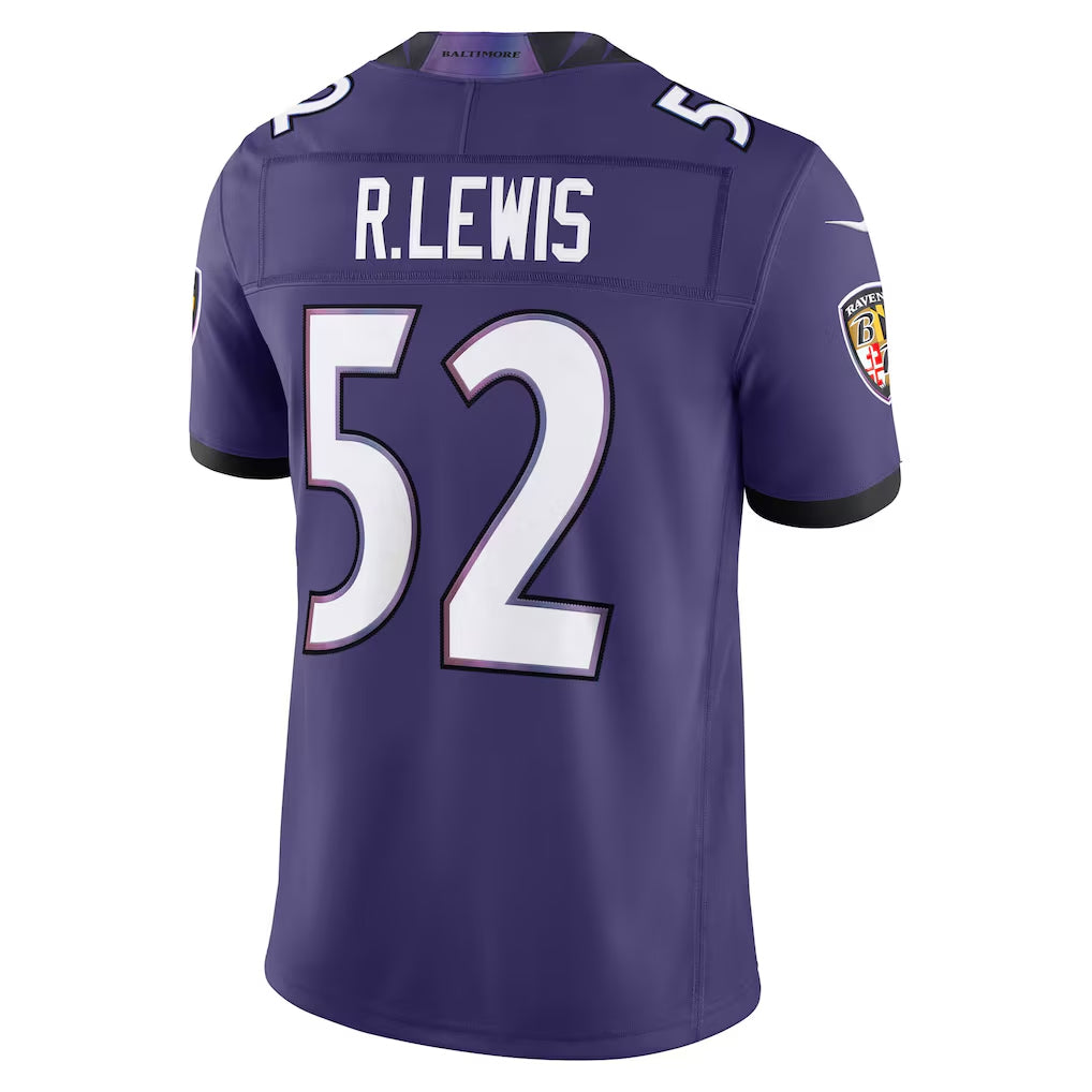 Parkc B.Ravens #52 Ray Lewis Player Purple  Vapor F.U.S.E. Limited Home Game Stitched Jerseys