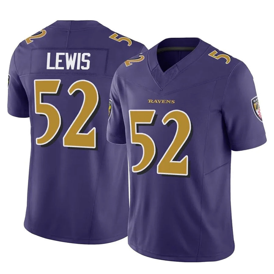 Parkc B.Ravens #52 Ray Lewis Player Purple Vapor F.U.S.E. Limited Home Game Stitched Jerseys