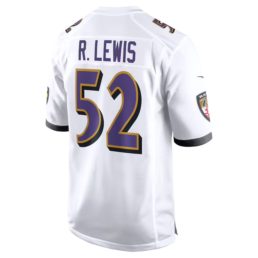 Parkc B.Ravens #52 Ray Lewis Player White Alternate Home Stitched Jerseys
