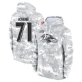 Parkc B.Ravens #71 Olaivavega Ioane Player Arctic Camo Salute To Service Hoodie Stitched Jerseys