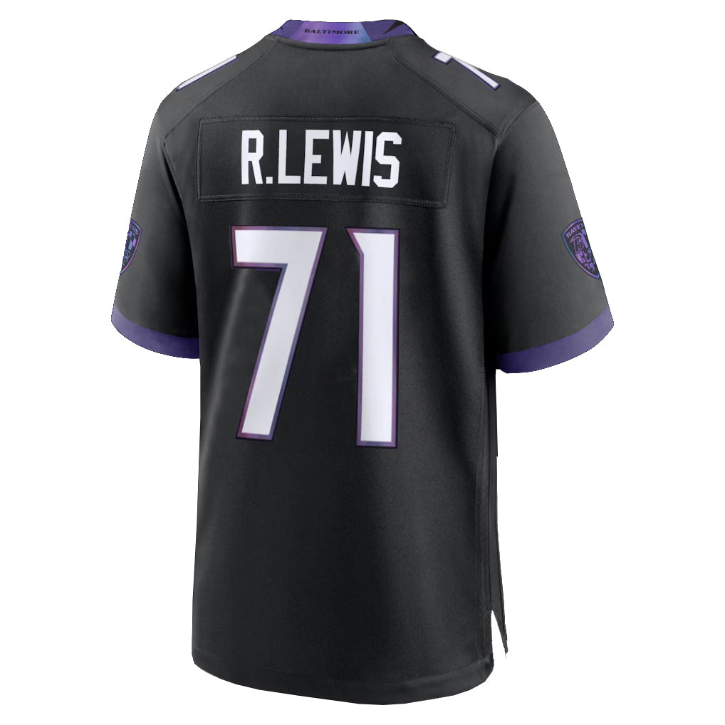 Parkc B.Ravens #71 Olaivavega Ioane Player Black Home Game Stitched Jerseys