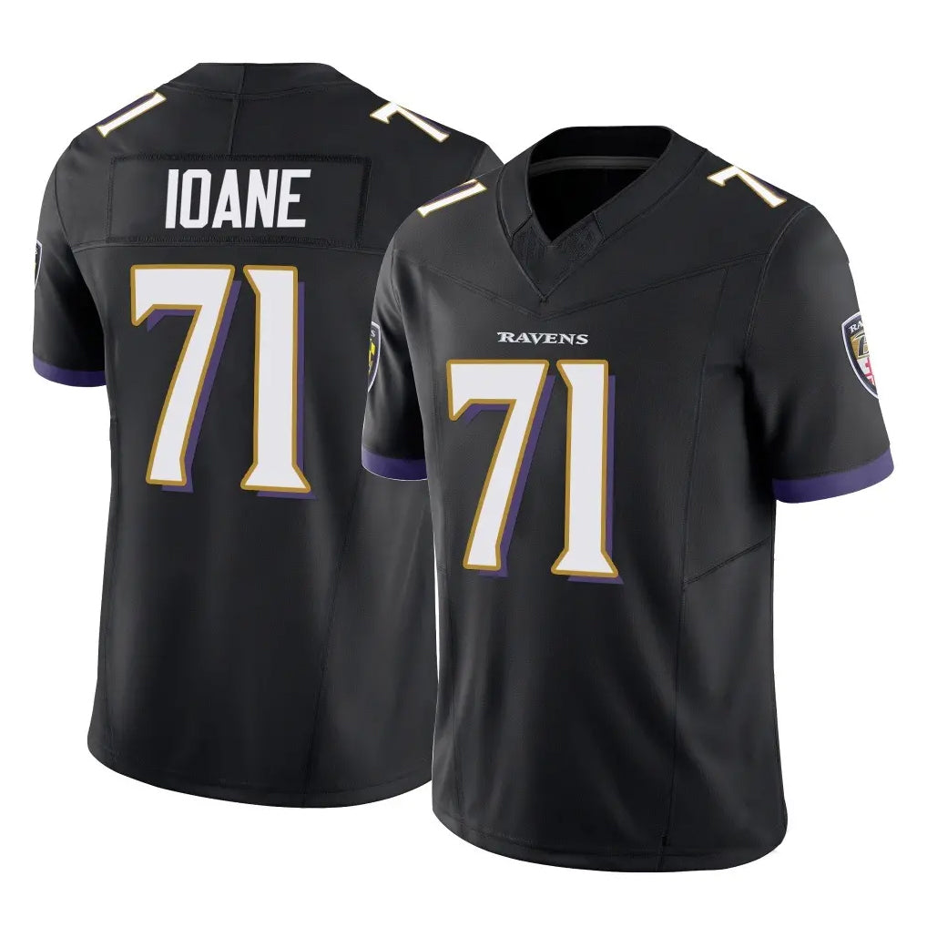 Parkc B.Ravens #71 Olaivavega Ioane Player Black Vapor F.U.S.E. Limited Game Stitched Jerseys