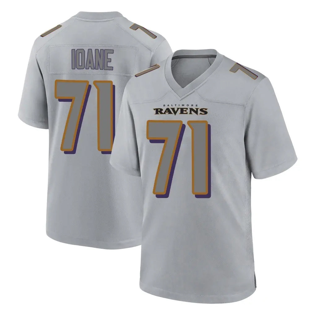 Parkc B.Ravens #71 Olaivavega Ioane Player Gray Replica Limited Stitched Jerseys