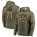 Parkc B.Ravens #71 Olaivavega Ioane Player Olive Salute to Service Pullover Hoodie Stitched Jerseys
