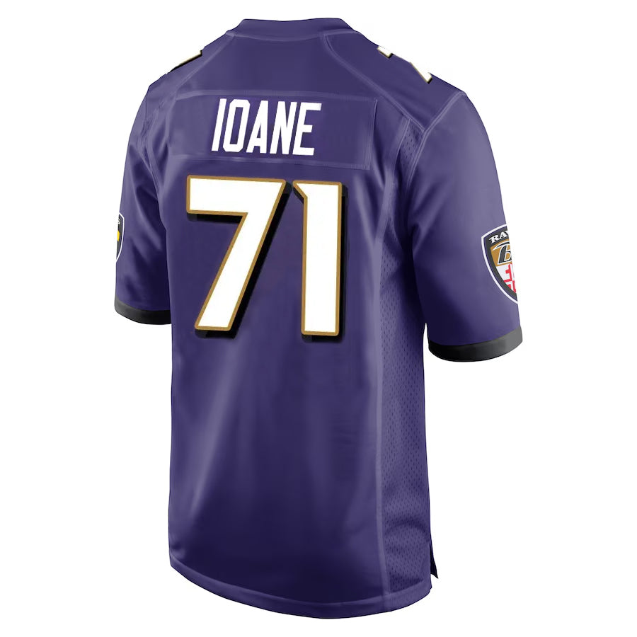 Parkc B.Ravens #71 Olaivavega Ioane Player Purple Alternate Home Stitched Jerseys