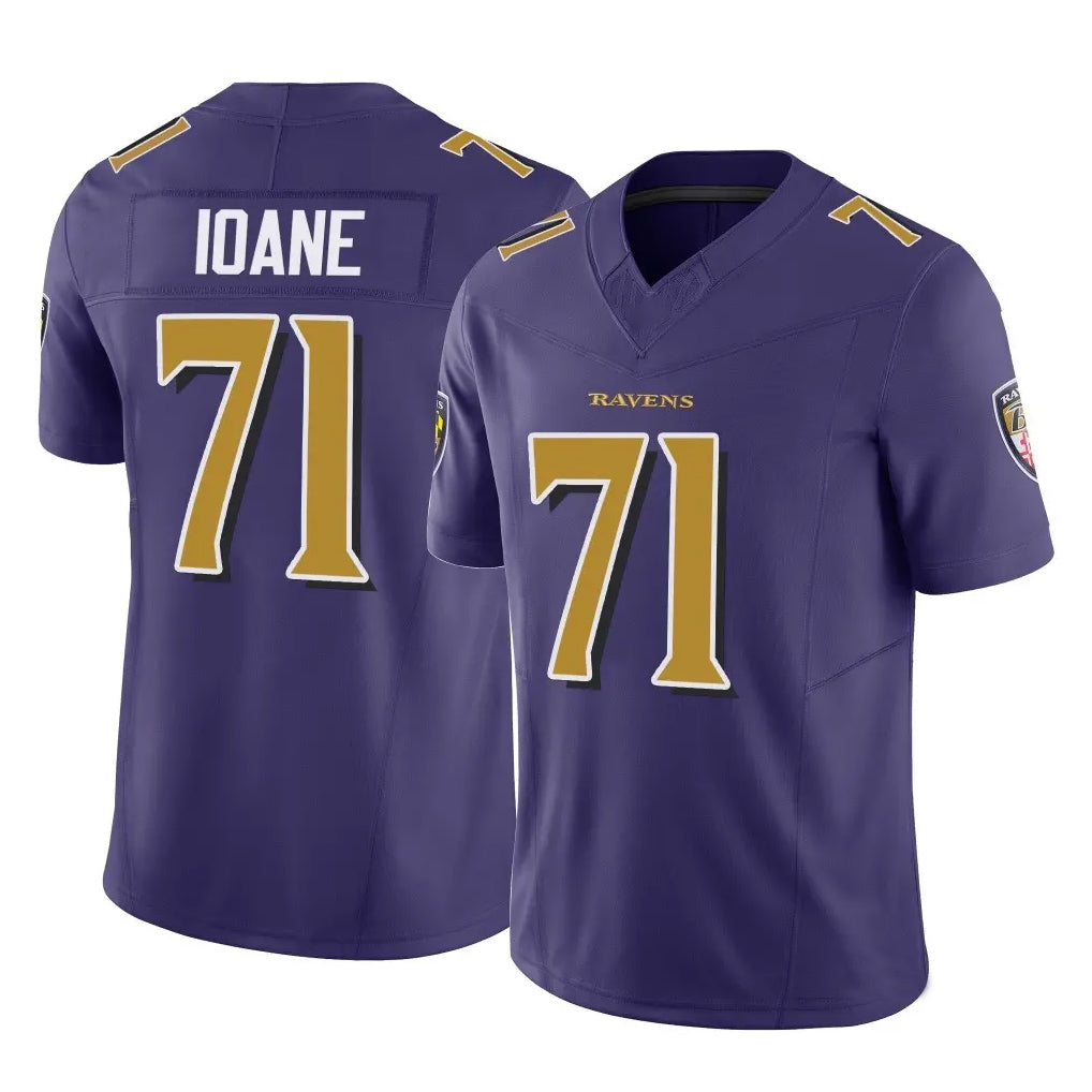 Parkc B.Ravens #71 Olaivavega Ioane Player Purple Vapor F.U.S.E. Limited Game Stitched Jerseys