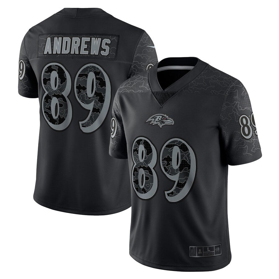 Parkc B.Ravens #89 Mark Andrews Player Black RFLCTV Limited Stitched Jerseys