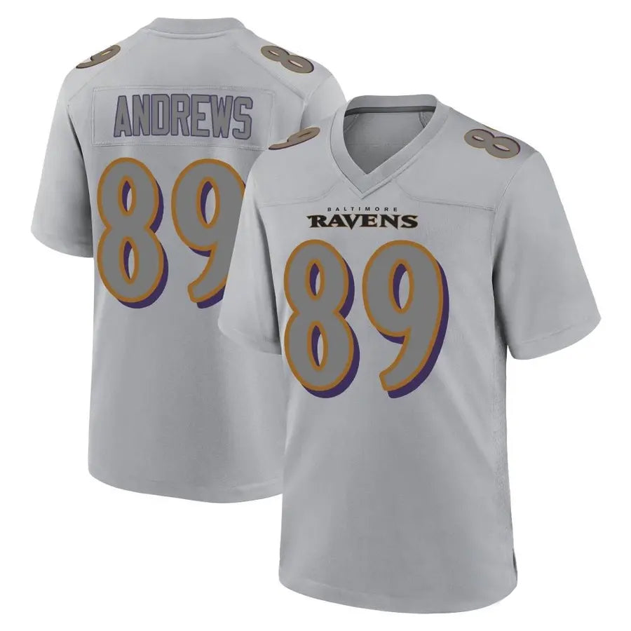 Parkc B.Ravens #89 Mark Andrews Player Gray Replica Game Stitched Jerseys