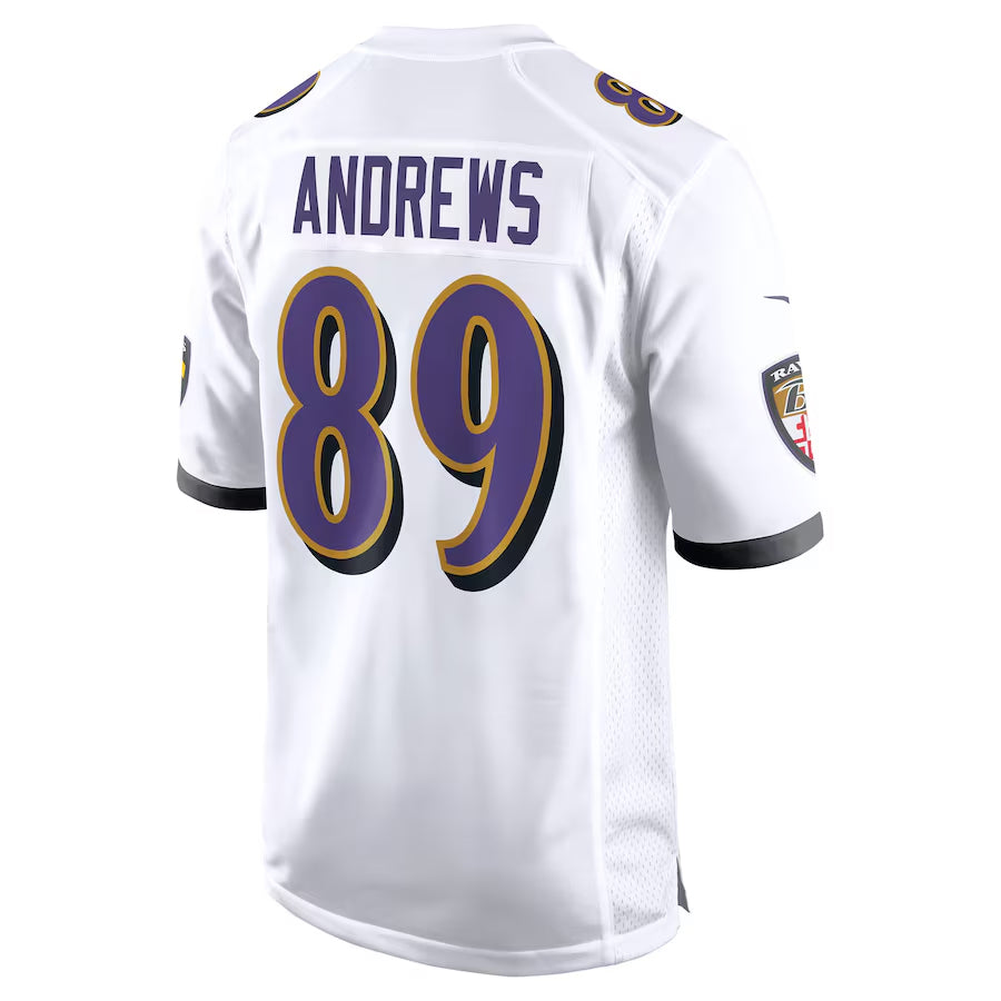 Parkc B.Ravens #89 Mark Andrews Player White Alternate Home Game Stitched Jerseys