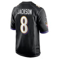Parkc B.Ravens #8 Lamar Jackson Player Black Alternate Home Game Stitched Jerseys