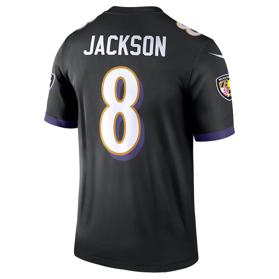 Parkc B.Ravens #8 Lamar Jackson Player Black Legend Performance Stitched Jerseys