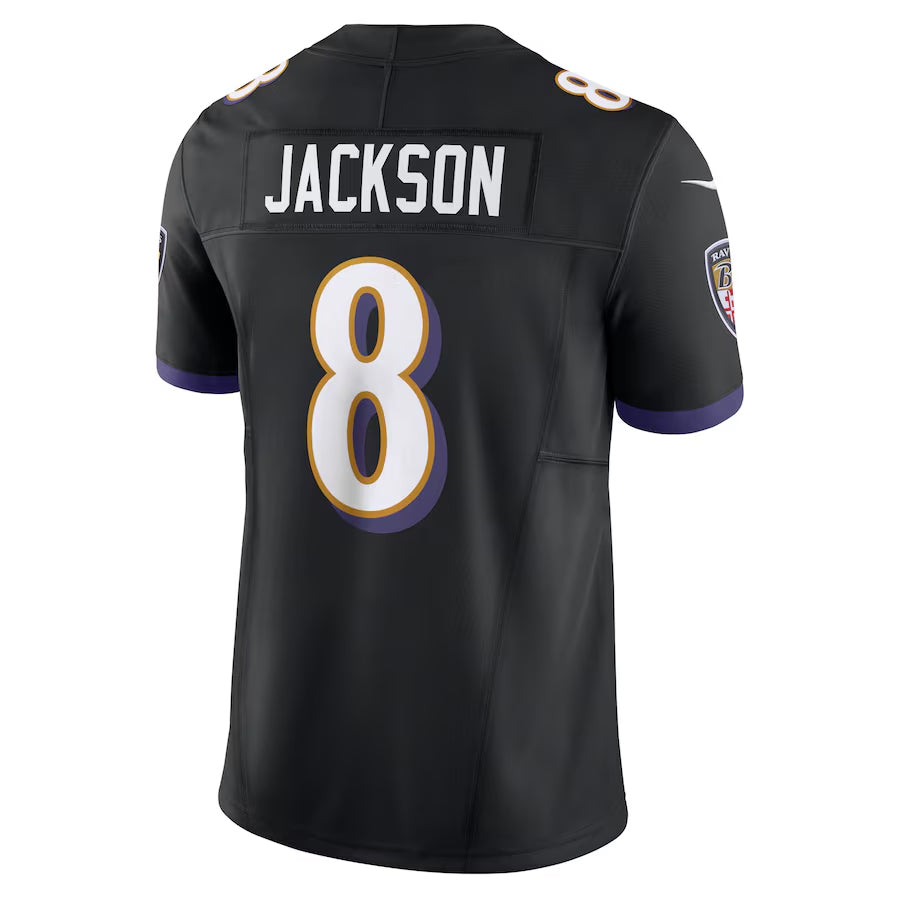 Parkc B.Ravens #8 Lamar Jackson Player Black Vapor F.U.S.E. Limited Stitched Jerseys