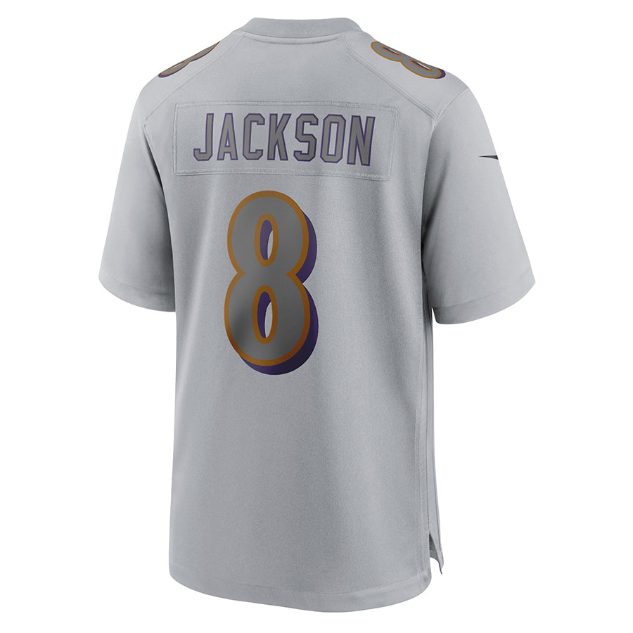 Parkc B.Ravens #8 Lamar Jackson Player Gray Replica Limited Stitched Jerseys