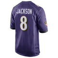 Parkc B.Ravens #8 Lamar Jackson Player Purple Alternate Home Game Stitched Jerseys