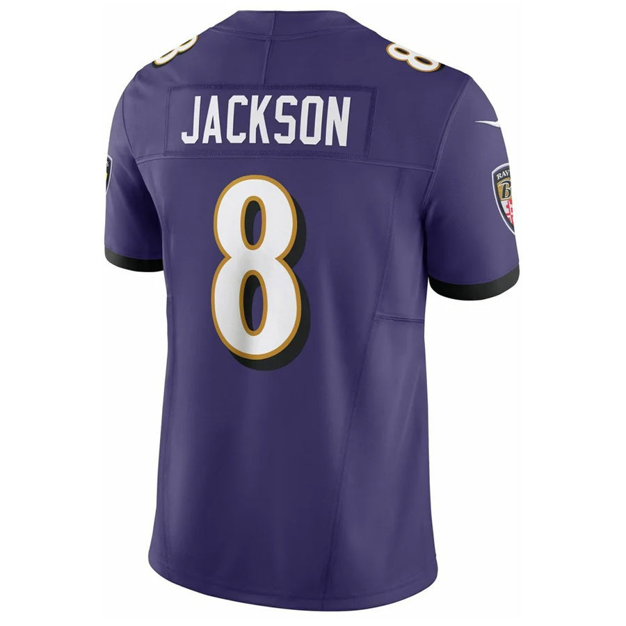 Parkc B.Ravens #8 Lamar Jackson Player Vapor F.U.S.E. Limited Purple Stitched Jerseys