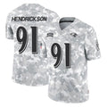 Parkc B.Ravens #91 Trey Hendrickson Player Arctic Camo Salute to Service Limited Stitched Jerseys