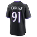 Parkc B.Ravens #91 Trey Hendrickson Player Black Home Game Stitched Jerseys