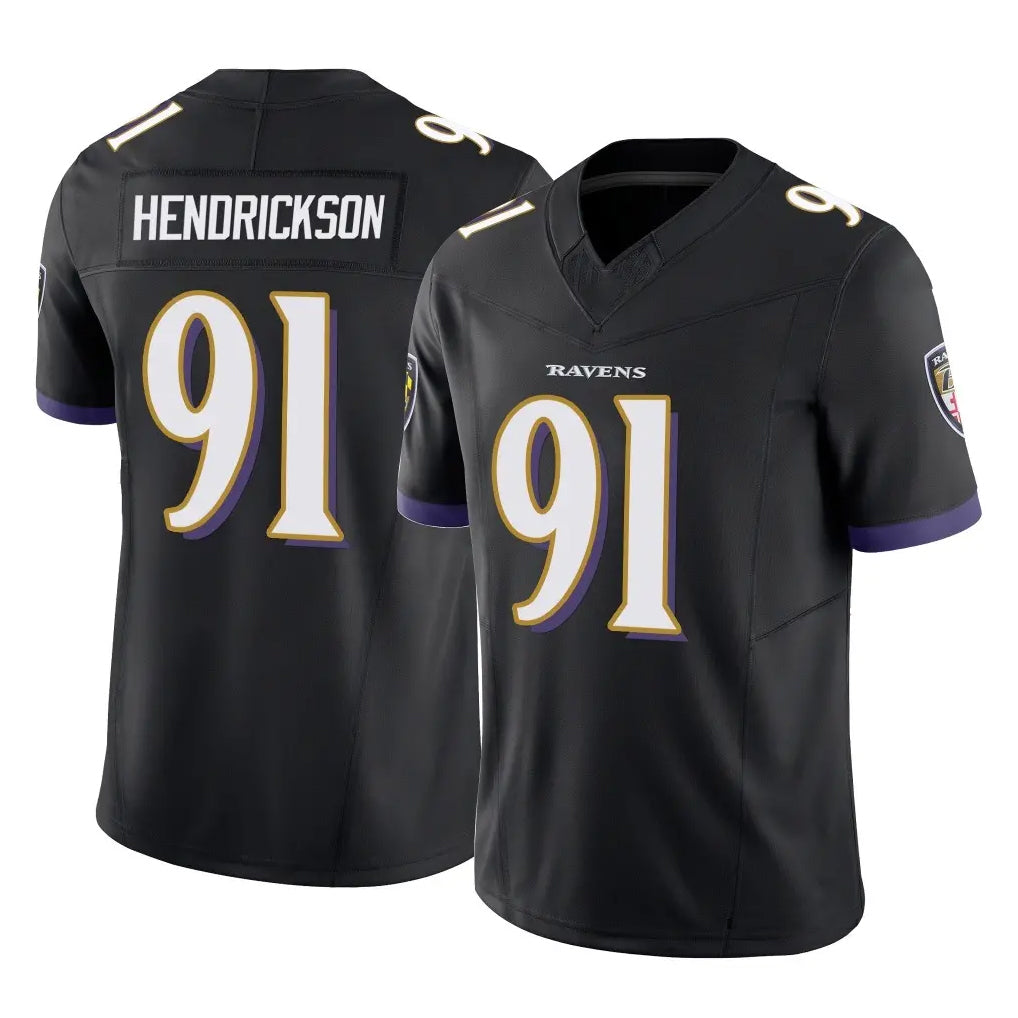 Parkc B.Ravens #91 Trey Hendrickson Player Black Vapor F.U.S.E. Limited Stitched Jerseys