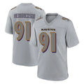 Parkc B.Ravens #91 Trey Hendrickson Player Gray Replica Game Stitched Jerseys