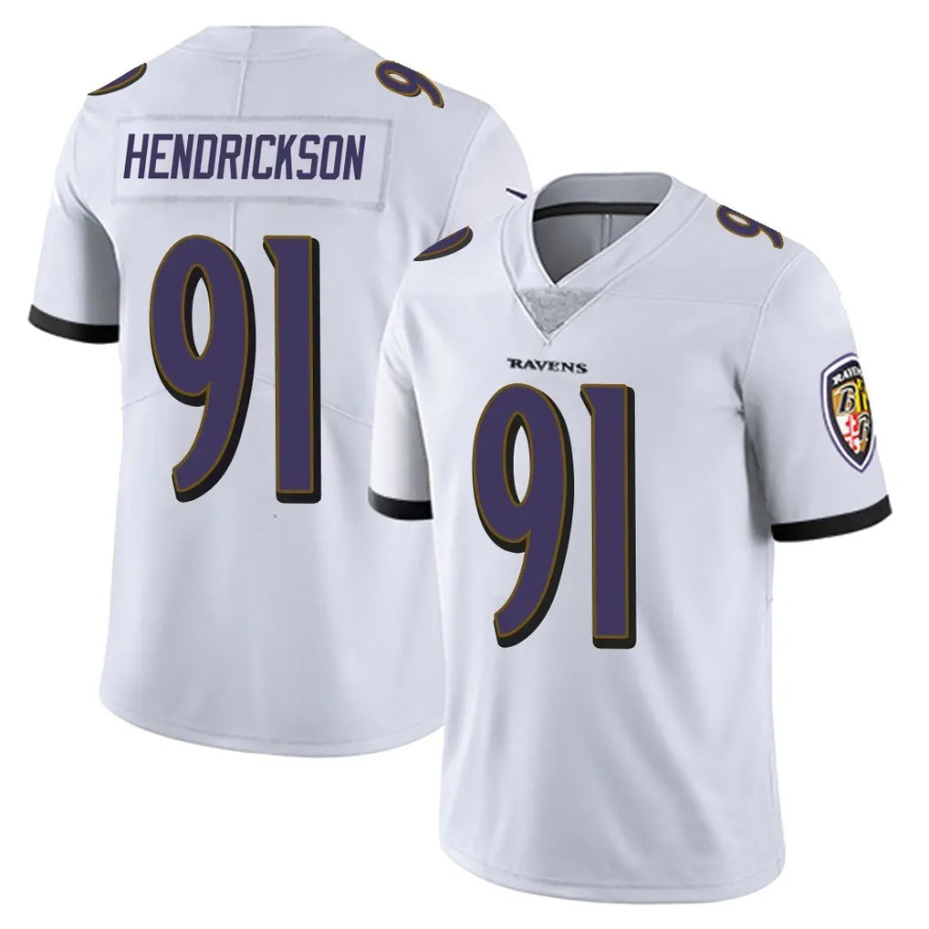 Parkc B.Ravens #91 Trey Hendrickson Player White Vapor Untouchable Game Stitched Jerseys