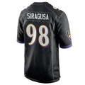 Parkc B.Ravens #98 Tony Siragusa Player Black Alternate Home Game Stitched Jerseys