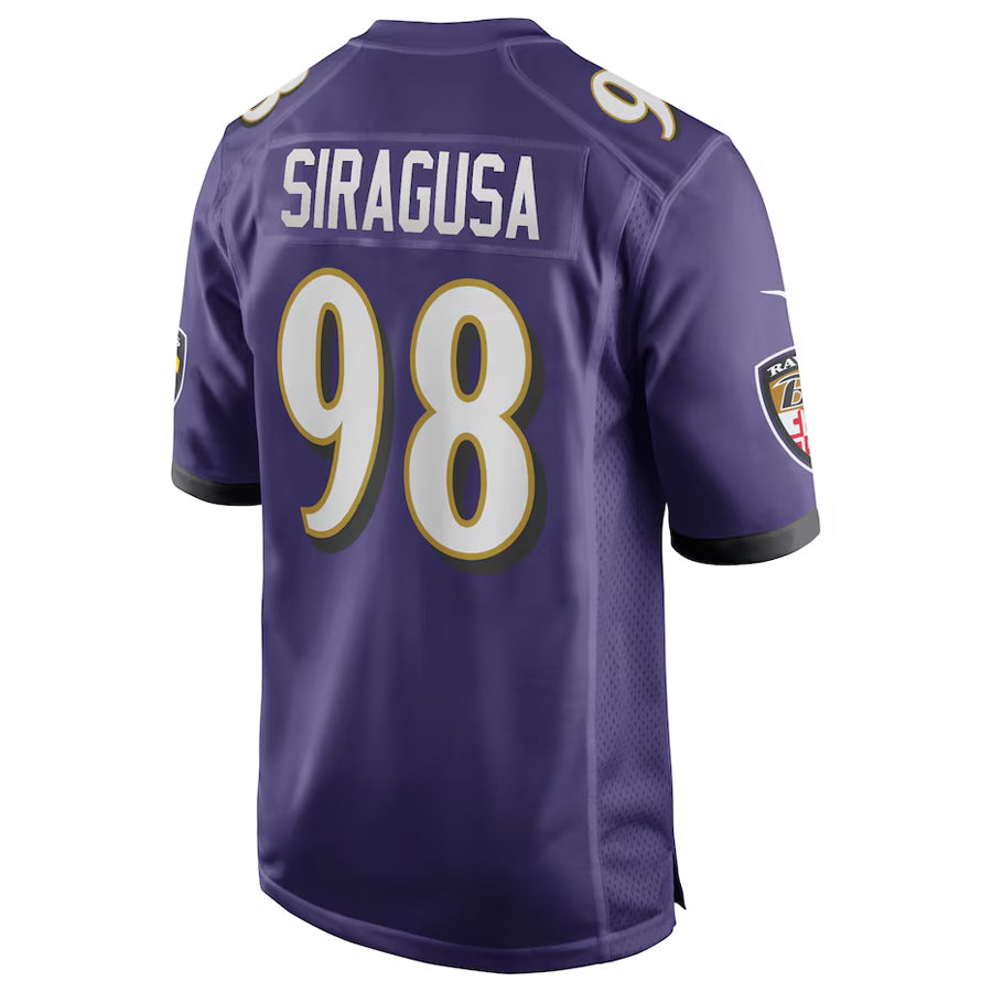 Parkc B.Ravens #98 Tony Siragusa Player Purple Alternate Home Game Stitched Jerseys
