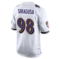 Parkc B.Ravens #98 Tony Siragusa Player White Alternate Home Game Stitched Jerseys