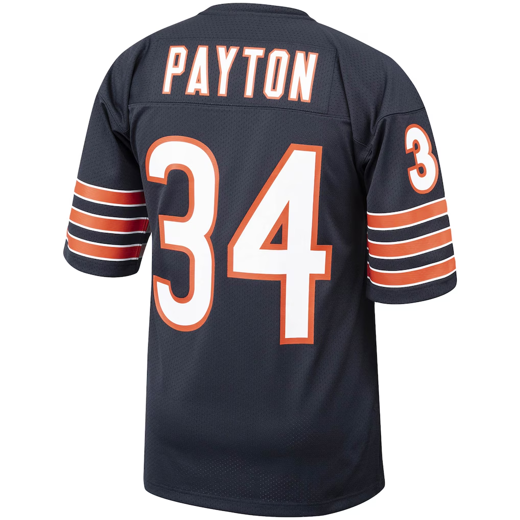 Parkc C.Bears 1985 #34 Walter Payton Mitchell & Ness Navy Authentic Throwback Retired Player Stitched Puhic Jersey