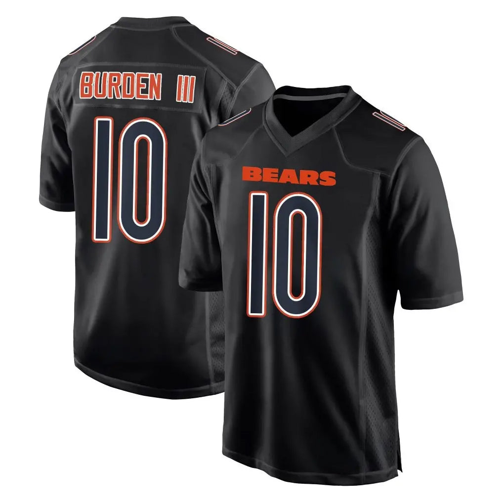 Parkc C.Bears #10 Luther Burden III Player Carbon Black Fashion Game Stitched Jerseys