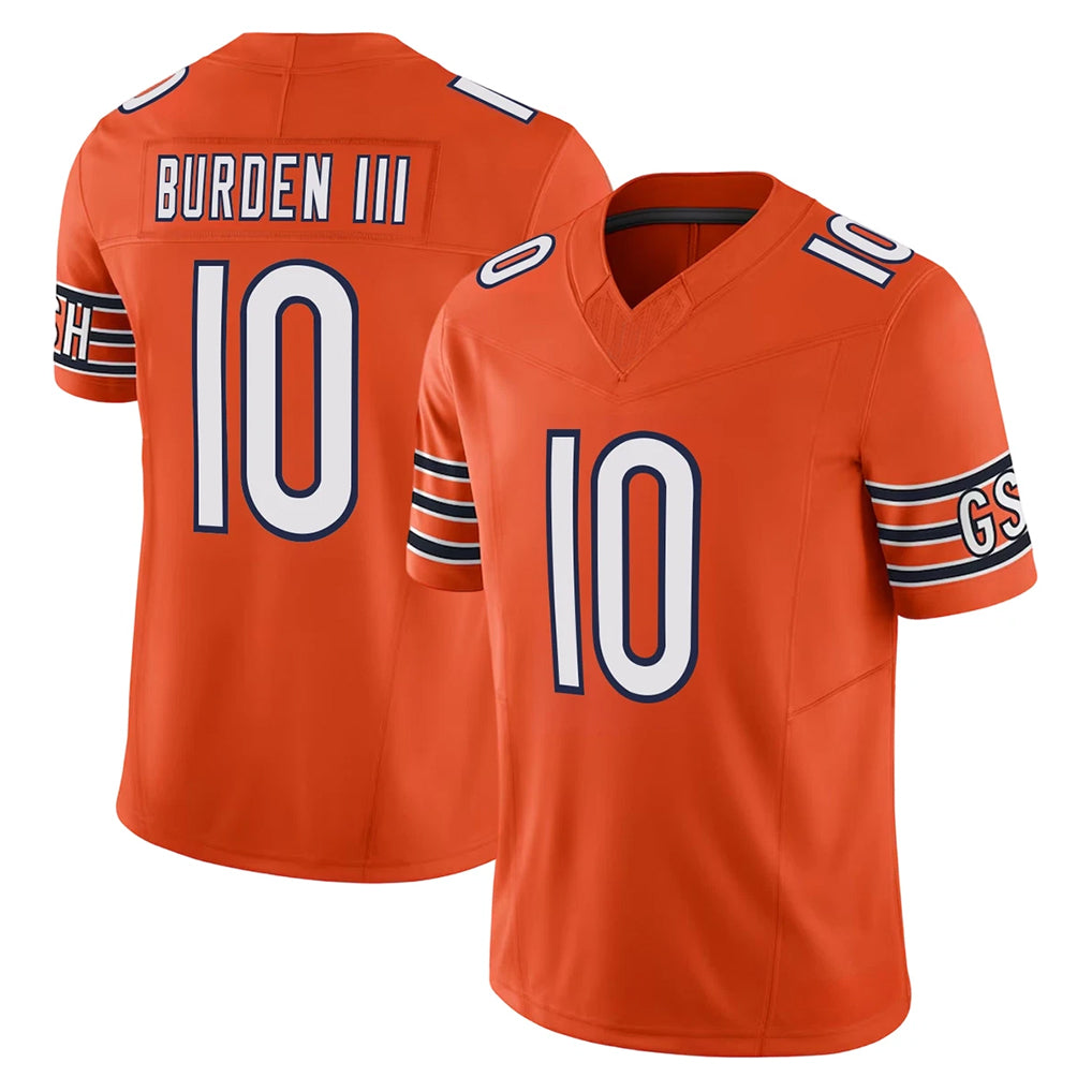 Parkc C.Bears #10 Luther Burden III Player Orange Vapor F.U.S.E. Limited Home Game Stitched Jerseys