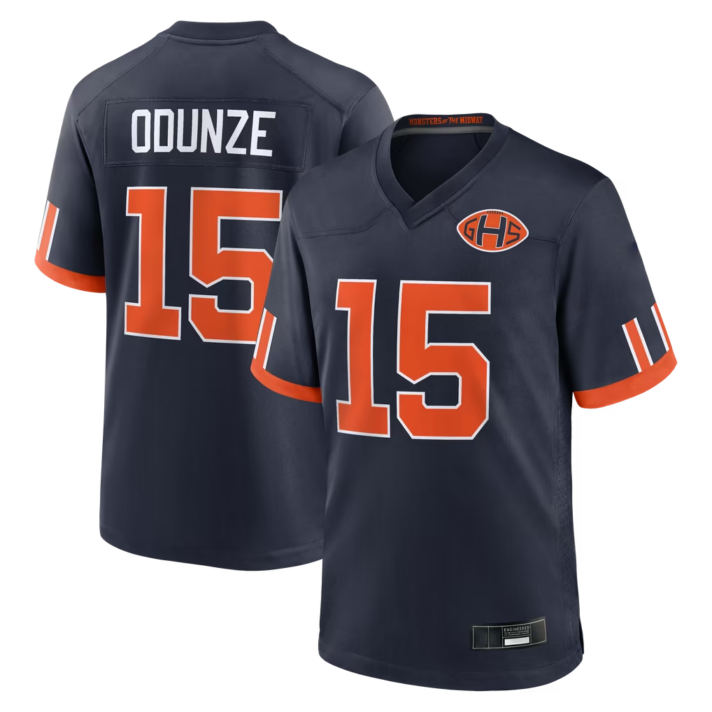 Parkc C.Bears #15 Rome Odunze Navy 2026 Rivalries Collection Game Stitched Jerseys