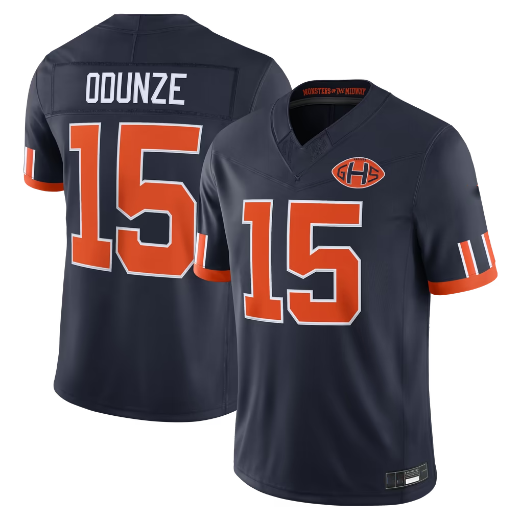Parkc C.Bears #15 Rome Odunze Navy 2026 Rivalries Collection Limited Stitched Jerseys