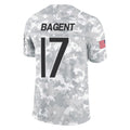 Parkc C.Bears #17 Tyson Bagent Player Arctic Camo Salute to Service Limited Stitched Jerseys