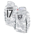Parkc C.Bears #17 Tyson Bagent Player Arctic Camo Salute to Service Pullover Hoodies Limited Stitched Jerseys