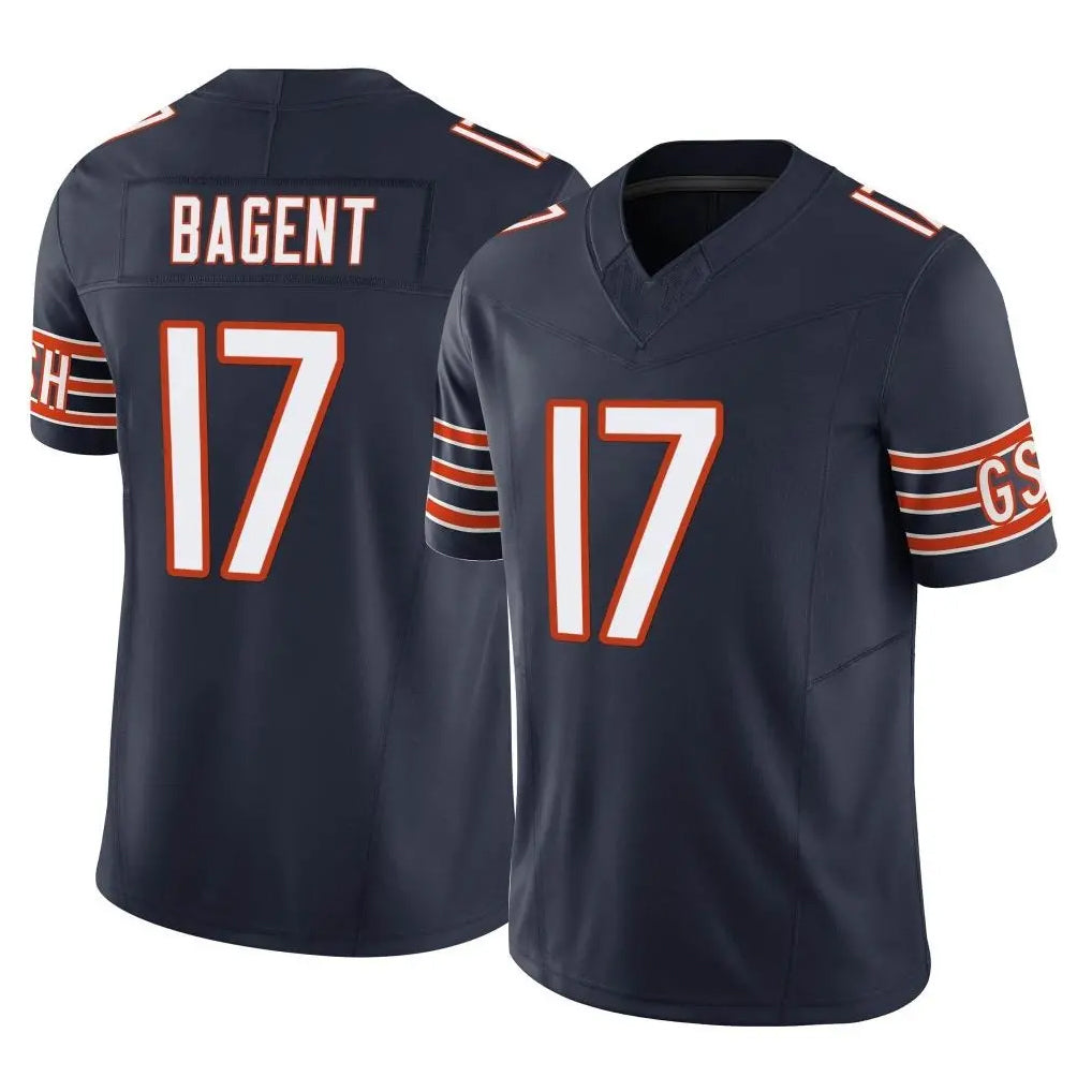 Parkc C.Bears #17 Tyson Bagent Player Navy Vapor F.U.S.E. Limited Home Game Stitched Jerseys