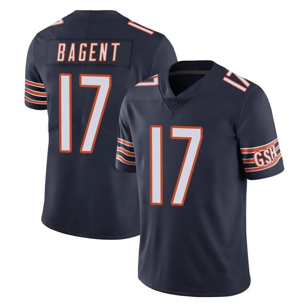 Parkc C.Bears #17 Tyson Bagent Player Navy Vapor Untouchable Limited Home Game Stitched Jerseys
