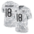 Parkc C.Bears #18 Caleb Williams Player Arctic Camo Salute to Service Limited Stitched Jerseys