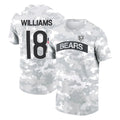 Parkc C.Bears #18 Caleb Williams Player Arctic Camo Salute to Service Performance T-Shirt Limited Stitched Jerseys