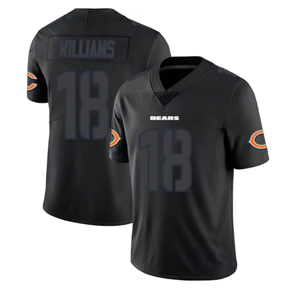 Parkc C.Bears #18 Caleb Williams Player Black Impact Limited Game Stitched Jerseys