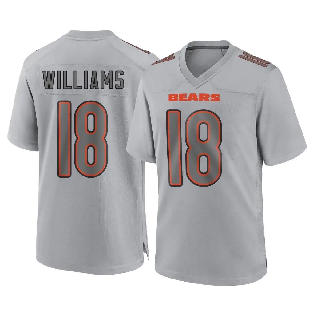 Parkc C.Bears #18 Caleb Williams Player Gray Atmosphere Fashion Game Stitched Jerseys
