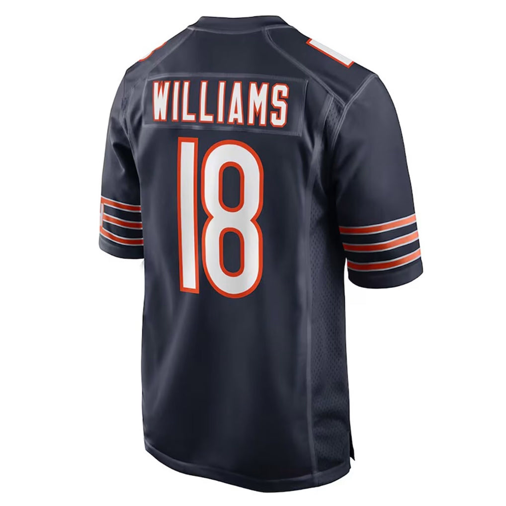 Parkc C.Bears #18 Caleb Williams Player Navy Home Game Stitched Jerseys