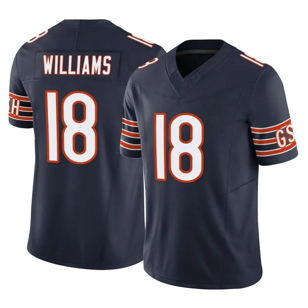 Parkc C.Bears #18 Caleb Williams Player Navy Vapor F.U.S.E. Limited Home Game Stitched Jerseys