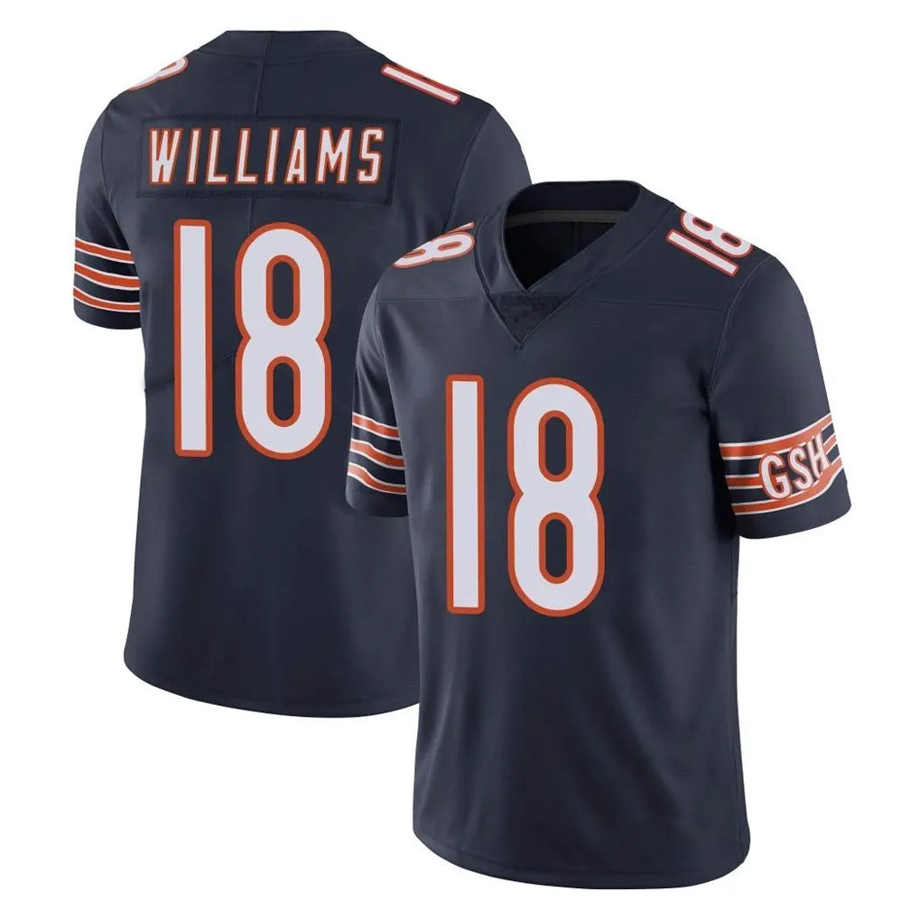 Parkc C.Bears #18 Caleb Williams Player Navy Vapor Untouchable Limited Home Game Stitched Jerseys
