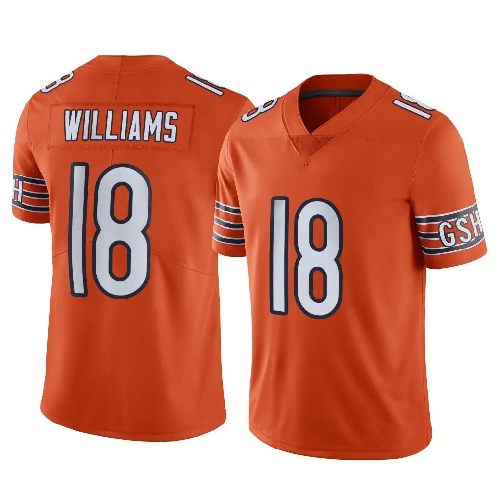 Parkc C.Bears #18 Caleb Williams Player Orange Alternate Vapor Limited Home Game Stitched Jerseys