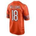 Parkc C.Bears #18 Caleb Williams Player Orange Home Game Stitched Jerseys