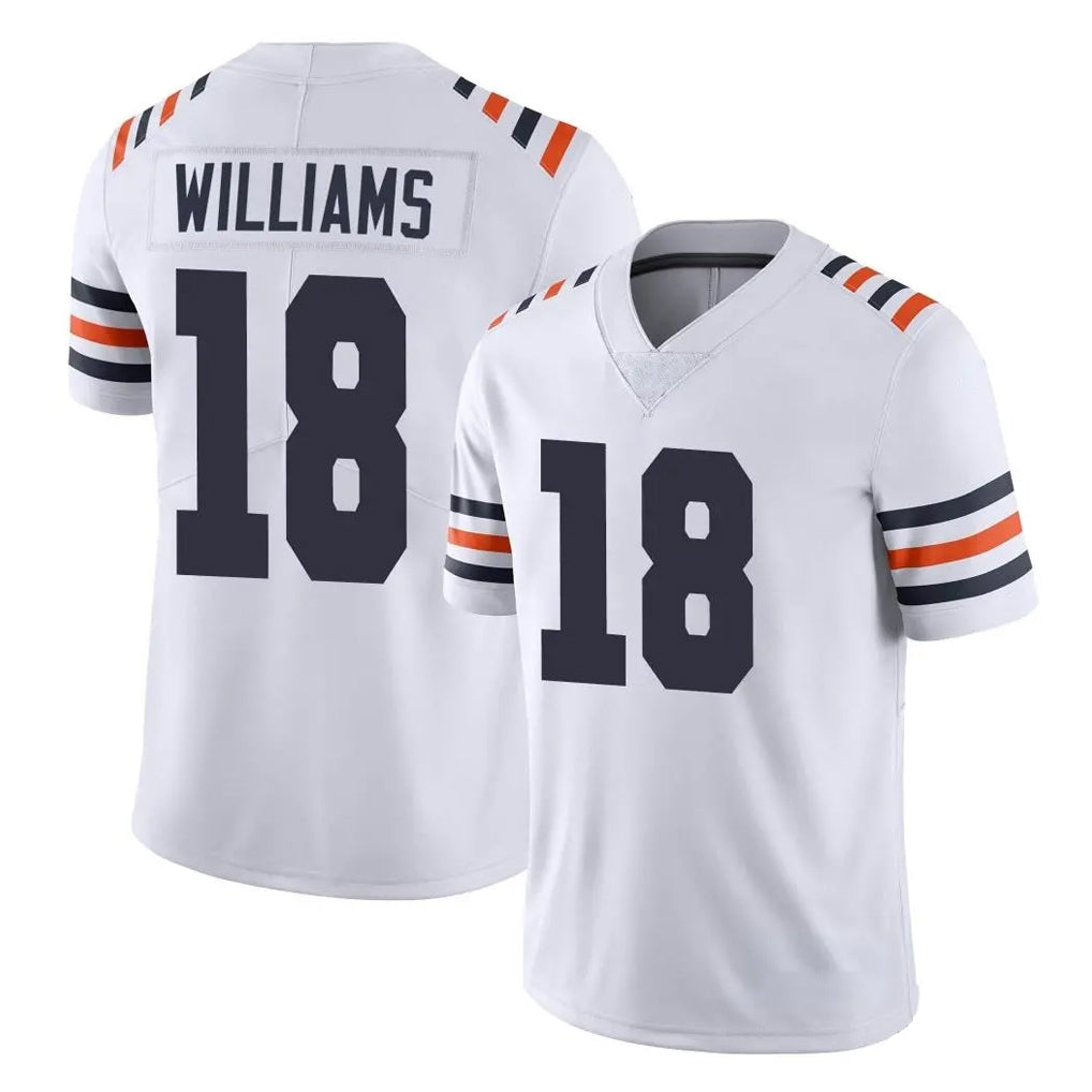 Parkc C.Bears #18 Caleb Williams Player White Classic Vapor Limited Home Game Stitched Jerseys
