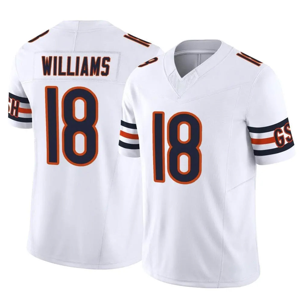 Parkc C.Bears #18 Caleb Williams Player White Vapor F.U.S.E. Limited Home Game Stitched Jerseys
