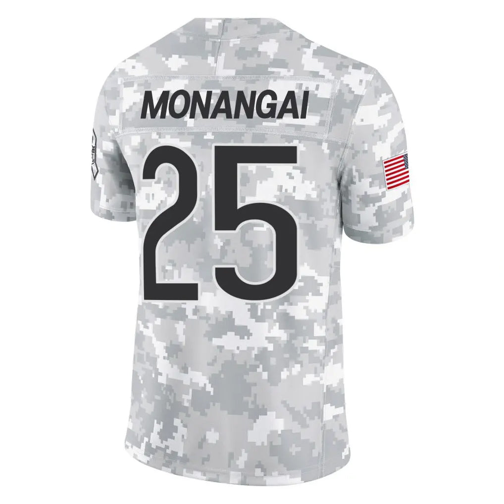 Parkc C.Bears #25 Kyle Monangai Player Arctic Camo Salute to Service Limited Stitched Jerseys