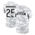 Parkc C.Bears #25 Kyle Monangai Player Arctic Camo Salute to Service Performance T-Shirt Limited Stitched Jerseys