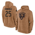 Parkc C.Bears #25 Kyle Monangai Player Brown Salute to Service Pullover Hoodies Limited Stitched Jerseys